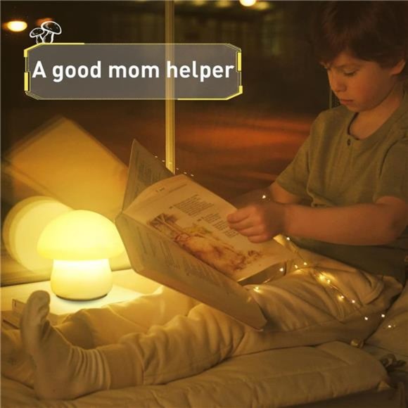 Mushroom Lamp, Rechargeable Mushroom Night Light, Multi-Color LED Mushroom - Picture 6 of 6